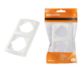 Двухпостовая вертикальная рамка, белая TDM Онега SQ1805-0027 