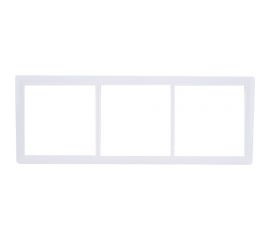 Трехпостовая рамка CGSS горизонтальная/вертикальная, белая Практика PL-P103-WCG 