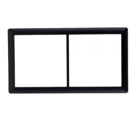 Двухпостовая рамка CGSS горизонтальная/вертикальная, черная Практика PL-P102-BCM 