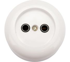 Розетка ООО Ливны-Электро РА 10-007 круглая, пластик АБС РА 6715 