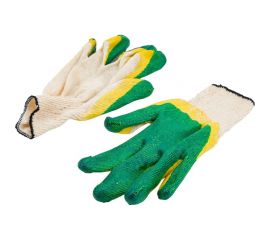 Перчатки с двойным латексным обливом Gigant 13 класс, зеленые GGL-16 