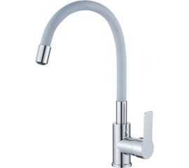 Смеситель для кухонной мойки Haiba латунь, с гибким изливом, серый HB70112-3 