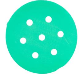 Круг шлифовальный на липучке - зелёный 125 мм, 5 шт, P2000 FASTER TOOLS 8553 