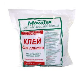 Клей для плитки Movatex 5 кг Т02375 