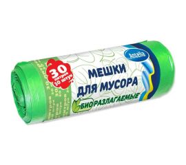 Мешки для мусора 30 л, 30 шт, bio-HDPE, 6 мкм, биоразлагаемые ANTELLA 21367 
