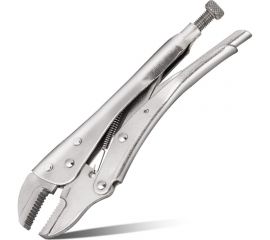 Зажимные клещи DELI dl109010 с прямыми губками, 220мм, рабочий ход 65мм, регулировочный винт 110710 