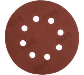 Круг абразивный на ворсовой подложке под липучку, перфорированный (5 шт; 125 мм; 8 отв.; P400) MATRIX 73814 