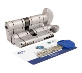 Цилиндровый механизм с вертушкой MOTTURA CP4F464601R 92мм/41+10+41 мат.никель 39457 