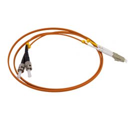 Волоконно-оптический патч-корд Hyperline FC-D2-50-LC/PR-ST/PR-H-1M-LSZH-OR (шнур) MM 50/125 27933 