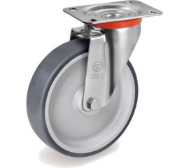 Колесо с вращающейся опорой и пластиной крепления (80 мм; 70 кг) Tellure Rota 714201 