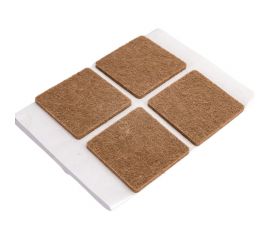 Фетровый самоклеящийся пункт Локри 40x40 мм, коричневый, 9 шт. 4414 