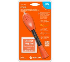 Светоотверждаемый клей Airline многоцелевой c фонариком UV и очищающий салфеткой, 4 гр. ADGC003 