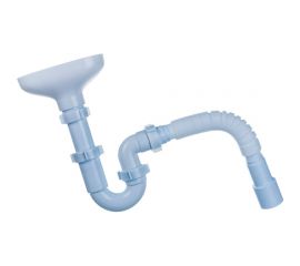 Сифон АНИ Пласт трубный, с разрывом струи 1 1/2x40, гофрированный 40х40/50 вып/воронка DR0115 025-0516 