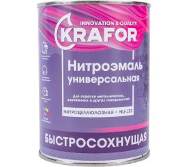 Эмаль KRAFOR НЦ-132 зеленая, 0.7 кг 26495 