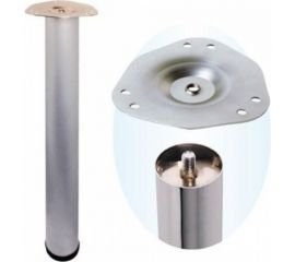 Ножка для стола MFK-TORG 71 см, матовый хром, крепление диск Н-71 ДМХ 