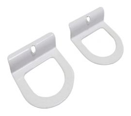 Ручка москитной сетки СКОБЯНОЙ металл., белая, 2 шт. 008404 