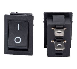 Клавиша Nord-Yada 250V 6А Mini черная (2конт.) ON-OFF (2шт в упаковке) 905472 