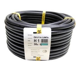 Шланг резиновый 3-х слойный маслобензостойкий ГОСТ 10362-2017 (6х14 мм; 16 атм.; бухта 30 м) Andycar H1 