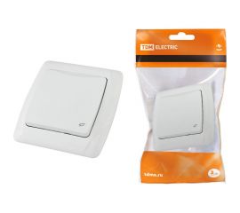 Розетка с крышкой, белая 2П+З 16А 250В TDM Онега SQ1805-0019 