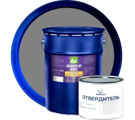 Полиуретановая краска для бетонных полов Акропур Б50, 18+2 кг, серый УТ000007230 