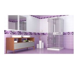 Панель ПВХ КронаПласт Unique капли росы фиолетовые, 2 шт. 00-00023644 