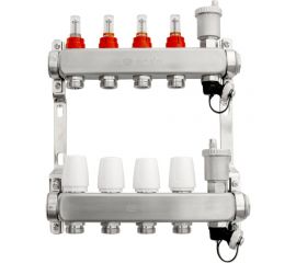 Коллекторная группа ONDO нержавеющая сталь, 6 выходов, в сборе OKGSET06A 