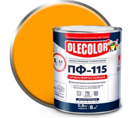 Эмаль OLECOLOR ПФ-115 желтый, 1.8 кг 4300000187 