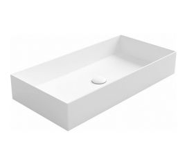Накладная раковина SIMAS AGILE 80x40, без отверстий для смесителя, белый AG 80 bia 