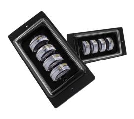 Противотуманные светодиодные автомобильные фары LEDZILLA ВАЗ КАМАз 2110-2115, 40Вт, 2 режима белый-жёлтый 9-32В Лада дхо LED ПТФ, противотуманки, 2 шт 2111-LED 