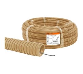 Гофрированная труба TDM ПВХ d 25 с зондом 25 м легкая "ЭКО" сосна SQ0401-0053 