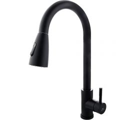 Смеситель для кухни FASHUN с вытяжной лейкой, нержавеющая сталь 304, ф35, черный A56109-7 