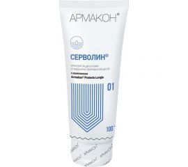 Защитный гидрофильный крем от нефтепродуктов, смазочно-охлаждающих жидкостей, красок АРМАКОН Серволин 100 мл 605160 