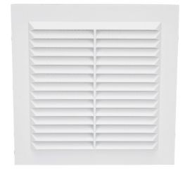 Решетка неразъемная наклонные жалюзи с москитной сеткой 150х150 мм Эвент Э1515Н 