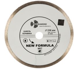 Диск алмазный отрезной Сплошной New Formula (230х25.4 мм) TRIO-DIAMOND W406 