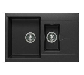 Кухонная мойка Polygran BRIG-770 (№16 Черный) 621404 