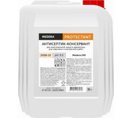 Невымываемый универсальный антисептик для древесины Medera 100 готовый состав, для наружных и внутренних работ, 10 л 2008-10 