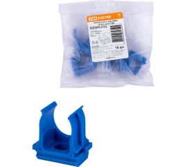 Крепеж-клипса для трубы TDM ПНД, 20 мм, синяя, 10 шт. SQ0405-0132 