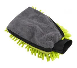 Варежка для мытья авто Cartage 25х19 см, двухсторонняя, зелено-серая 5179752 
