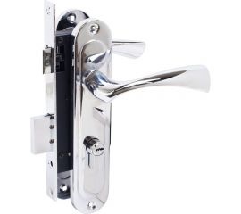 Врезной замок БУЛАТ ЗВ4-1.70.03.04 НОМОС (хром; 5 перфоключей; с ручками) 13976 