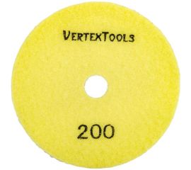 Круг алмазный гибкий шлифовальный для полировки мрамора (100х3х15 мм; Р200) vertextools 12500-0200 