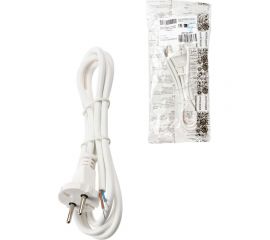 Шнур TDM сетевой с вилкой ПВСмб 2x0,75мм2 1,5м б/з белый Народный SQ1305-0571 