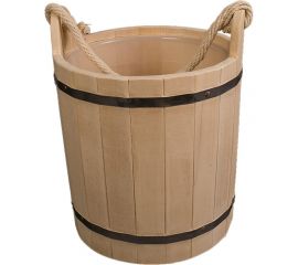 Бондарное ведро с пластиковой вставкой Бацькина баня 18 л 30007 