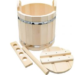 Кадка с гнетом Бацькина баня липа, 15 л 30377 