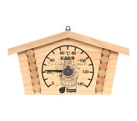 Термометр для бани и сауны Банные штучки Избушка 23х12.5х2.5 см 18014 