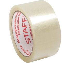 Клейкая лента STAFF упаковочная, 50 мм x 66 м, прозрачная, толщина 40 микрон 440082 