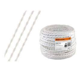 Ретро провод TDM ""Эко"" 2x1,5 витой ГОСТ белый 20м SQ2801-0201 