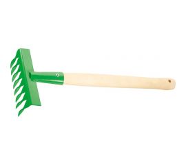 Витые 8-зубые стальные грабли КЭС 160x80x390 мм, деревянная рукоятка 21020020 