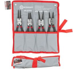 Набор съемников стопорных колец Forcekraft 4пр. (230мм) на полотне FK-68-230A 52478 