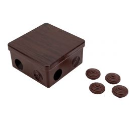 Распаячная коробка IEK км 100x100x50мм о/к ip54 8 вв. дуб UKO31-100-100-050-K24-54 