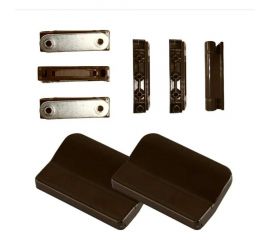 Набор для ремонта антимоскитной сетки KOMFORT москитные системы s32-2 3 защелки магнитные, 3 петли, 2 ручки, коричневый НР0034 